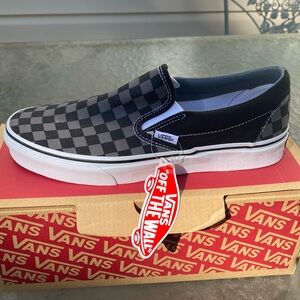Classic vintage Vans slip on checkerboard black/grey Woman’s 10, Men’s 8 1/2